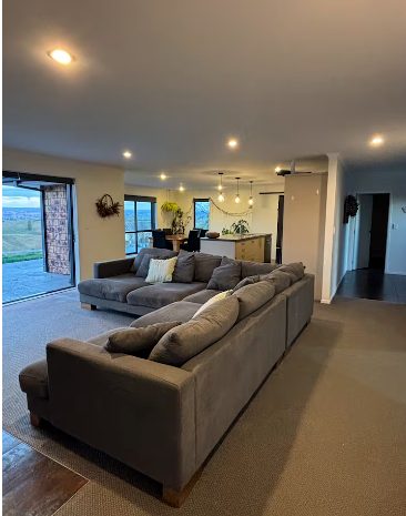 Open-plan living and kitchen area